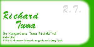 richard tuma business card